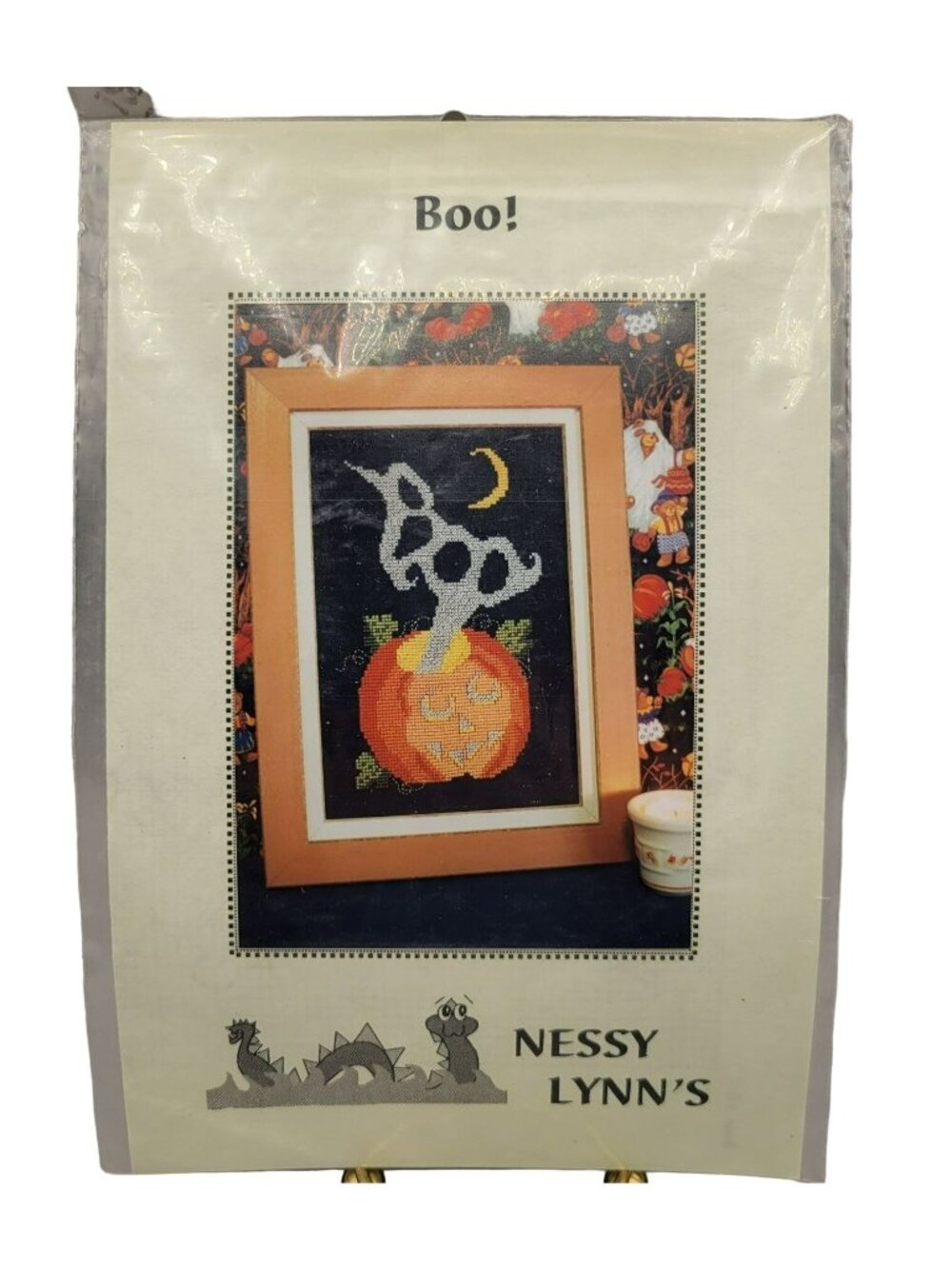 Boo Halloween Jack O Lantern Nessy Lynn's Counted Cross Stitch Pattern